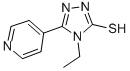 structure of CAS# 26029-01-6, 4-Ethyl-5-Pyridin-4-Yl-4H-[1,2,4]Triazole-3-Thiol;4-Ethyl-5-(4-Pyridyl)-2H-1,2,4-Triazole-3-Thione;Smr000271651;3H-1,2,4-Triazole-3-Thione, 4-Ethyl-2,4-Dihydro-5-(4-Pyridinyl)-
