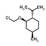 structure of CAS# 26127-08-2, (1S,2R,4R)-2-(Chloromethoxy)-1-Isopropyl-4-Methylcyclohexane;(−)-Chloromethyl menthyl ether;(-)-chloromethyl-menthyl-ether;(+)-CHLOROMETHYLISOMENTHYLETHER
