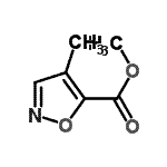 结构式 CAS# 261350-48-5, 甲基4-甲基-1,2-恶唑-5-羧酸酯