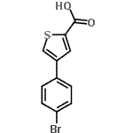 结构式 CAS# 26145-14-2, 4-(4-溴苯基)-2-噻吩羧酸