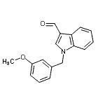 structure of CAS# 261637-72-3, 1-(3-Methoxybenzyl)-1H-Indole-3-Carbaldehyde;1-[(3-methoxyphenyl)methyl]indole-3-carbaldehyde;1H-INDOLE-3-CARBOXALDEHYDE,1-[(3-METHOXYPHENYL)METHYL]-;MFCD03422507