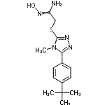 CAS#: 261704-26-1， N'-Hydroxy-2-({4-Methyl-5-[4-(2-Methyl-2-Propanyl)Phenyl]-4H-1,2,4-Triazol-3-Yl}Sulfanyl)Ethanimidamide