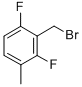 structure of CAS# 261763-44-4, 2,6-Difluoro-3-Methylbenzyl Bromide;2-(Bromomethyl)-1,3-Difluoro-4-Methyl-Benzene;2-Bromomethyl-1,3-Difluoro-4-Methyl-Benzene;Jrd-1015