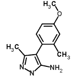 CAS#: 262298-03-3， 4-(4-Methoxy-2-Methylphenyl)-3-Methyl-1H-Pyrazol-5-Amine