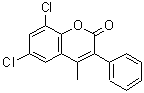 structure of CAS# 262590-97-6, 6,8-Dichloro-4-Methyl-3-Phenyl-2H-Chromen-2-One;2H-1-BENZOPYRAN-2-ONE,6,8-DICHLORO-4-METHYL-3-PHENYL-;6,8-dichloro-4-methyl-3-phenylchromen-2-one;6,8-DICHLORO-4-METHYL-3-PHENYLCOUMARIN
