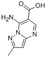 structure of CAS# 2627-59-0, 7-Amino-2-Methylpyrazolo[1,5-a]Pyrimidine-6-Carboxylic acid;7-Amino-2-Methyl-Pyrazolo[1,5-A]Pyrimidine-6-Carboxylate;7-Amino-2-Methyl-6-Pyrazolo[1,5-A]Pyrimidinecarboxylate;Zinc01406919