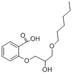 CAS#: 26281-69-6， 2-(2-Hydroxy-3-hexyloxypropoxy)benzoic acid