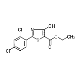 结构式 CAS# 262856-01-9, 乙基2-(2,4-二氯苯基)-4-羟基-1,3-噻唑-5-羧酸酯