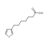 structure of CAS# 26420-23-5, 7-(3-Thienyl)Heptanoic Acid;7-(3-Thienyl)heptanoic acid