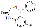 CAS 登录号：2648-00-2， 7-氟-5-苯基-1,3-二氢-1,4-苯并二氮杂卓-2-酮