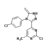 CAS#: 266337-73-9， 5-(2-Chloro-6-Methyl-4-Pyrimidinyl)-4-(4-Chlorophenyl)-2,4-Dihydro-3H-1,2,4-Triazole-3-Thione