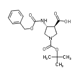 CAS#: 267230-43-3， (3S,4R)-4-{[(Benzyloxy)Carbonyl]Amino}-1-{[(2-Methyl-2-Propanyl)Oxy]Carbonyl}-3-Pyrrolidinecarboxylic Acid