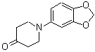 structure of CAS# 267428-44-4, 1-(1,3-Benzodioxol-5-Yl)-4-Piperidinone;4-piperidinone, 1-(1,3-benzodioxol-5-yl);MFCD02090100;ZINC00084545