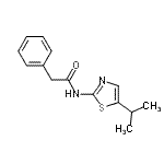 结构式 CAS# 267654-00-2, N-(5-异丙基-1,3-噻唑-2-基)-2-苯基乙酰胺