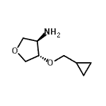 CAS 登录号：267876-02-8， (3R,4S)-4-(环丙基甲氧基)四氢-3-呋喃胺