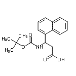 CAS#: 268209-95-6， 3-({[(2-Methyl-2-Propanyl)Oxy]Carbonyl}Amino)-3-(1-Naphthyl)Propanoic Acid