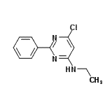 structure of CAS# 26871-14-7, 6-Chloro-N-Ethyl-2-Phenyl-4-Pyrimidinamine;(6-chloro-2-phenylpyrimidin-4-yl)ethylamine;6-chloro-N-ethyl-2-phenylpyrimidin-4-amine;MFCD09972213