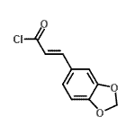 结构式 CAS# 26930-49-4, (2E)-3-(1,3-苯并二氧戊环-5-基)丙烯酰氯