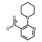 结构式 CAS# 26930-71-2, 3-硝基-2-(1-哌啶基)吡啶