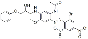 CAS 登录号：26931-40-8， N-[2-[(2-溴-4,6-二硝基苯基)偶氮]-5-[(2-羟基-3-苯氧基丙基)氨基]-4-甲氧基苯基]乙酰胺