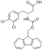 structure of CAS# 269396-57-8, Fmoc-(R)-3-Amino-4-(3,4-Dichloro-Phenyl)-Butyric Acid;FMOC-(R)-3-AMINO-4-(3,4-DICHLORO-PHENYL)-BUTYRIC ACID;(R)-3-(Fmoc-Amino)-4-(3,4-Dichlorophenyl)Butyric Acid;FMOC-(R)-3-AMINO-4-(3,4-DICHLOROPHENYL)BUTANOIC ACID