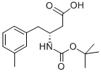 结构式 CAS# 269398-83-6, 叔丁氧羰基-(R)-3-氨基-4-(3-甲基-苯基)-丁酸
