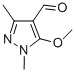 structure of CAS# 26990-71-6, 5-Methoxy-1,3-Dimethyl-1H-Pyrazole-4-Carbaldehyde;5-Methoxy-1,3-Dimethyl-Pyrazole-4-Carbaldehyde;5-Methoxy-1,3-Dimethyl-4-Pyrazolecarboxaldehyde;Sbb010348