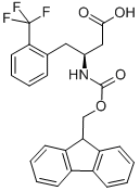 structure of CAS# 270065-75-3, Fmoc-(S)-3-Amino-4-(2-Trifluoromethyl-Phenyl)-Butyric Acid;FMOC-(S)-3-AMINO-4-(2-TRIFLUOROMETHYLPHENYL)BUTANOIC ACID;(S)-3-(Fmoc-Amino)-4-(2-Trifluoromethyphenyl)Butyric Acid;FMOC-2-(TRIFLUOROMETHYL)-L-BETA-HOMOPHENYLALANINE