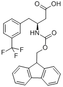 structure of CAS# 270065-78-6, Fmoc-(S)-3-Amino-4-(3-Trifluoromethyl-Phenyl)-Butyric Acid;FMOC-(S)-3-AMINO-4-(3-TRIFLUOROMETHYLPHENYL)BUTANOIC ACID;(S)-3-(Fmoc-Amino)-4-(3-Trifluoromethyphenyl)Butyric Acid;FMOC-3-(TRIFLUOROMETHYL)-L-BETA-HOMOPHENYLALANINE