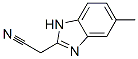 structure of CAS# 27099-22-5, 5-Methyl-1H-Benzimidazole-2-Acetonitrile;2-(6-Methyl-1H-Benzimidazol-2-Yl)Ethanenitrile;(5-Methyl-1H-Benzoimidazol-2-Yl)Acetonitrile;A3479/0147556