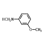 structure of CAS# 27191-09-9, 3-Methoxyaniline Hydrochloride (1:1);3-Methoxyaniline Hydrochloride;m-Anisidine Hydrochloride;M-ANISIDINEHYDROCHLORIDE