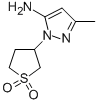 structure of CAS# 27280-97-3, 1-(1,1-Dioxidotetrahydrothien-3-Yl)-3-Methyl-1H-Pyrazol-5-Amine;2-[(3R)-1,1-Dioxothiolan-3-Yl]-5-Methyl-Pyrazol-3-Amine;2-[(3R)-1,1-Dioxo-3-Thiolanyl]-5-Methyl-3-Pyrazolamine;[2-[(3R)-1,1-Diketothiolan-3-Yl]-5-Methyl-Pyrazol-3-Yl]Amine