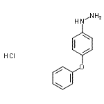 structure of CAS# 27302-95-0, (4-Phenoxyphenyl)Hydrazine Hydrochloride (1:1);(4-phenoxyphenyl)hydrazine hydrochloride;4-(Phenoxy)phenylhydrazine hydrochloride;4-Phenoxyphenyl hydrazine hydrochloride