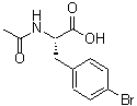 结构式 CAS# 273730-59-9, N-乙酰基-4-溴苯丙氨酸
