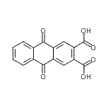 structure of CAS# 27485-15-0, 9,10-Dioxo-9,10-Dihydro-2,3-Anthracenedicarboxylic Acid;9,10-Dihydro-9,10-dioxo-2,3-anthracenedicarboxylic acid;Anthraquinone-2,3-dicarboxylic Acid;ANTHRAQUINONE-2,3-DICARBOXYLICACID