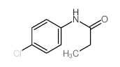 structure of CAS# 2759-54-8, N-(4-Chlorophenyl)Propionamide;St5446067;P-Chloro Propion Anilide;4'-Chloropropionanilide