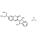 CAS#: 27778-30-9， 2-(7-(Diethylamino)-2-imino-2H-1-benzopyran-3-yl)-1,3-dimethyl-1H-benzimidazole trichlorozincate