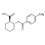 结构式 CAS# 27866-87-1, (1R,2S)-2-[2-(4-甲基苯基)-2-氧代乙基]环己烷羧酸