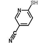 structure of CAS# 27885-58-1, 6-Thioxo-1,6-Dihydro-3-Pyridinecarbonitrile;6-Sulfanylnicotinonitrile;6-sulfanylpyridine-3-carbonitrile;MFCD09152765