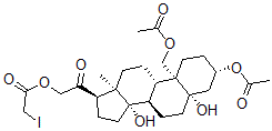 CAS#: 27953-46-4， (14beta,17alpha)-3beta,19-Diacetoxy-5,14-Dihydroxy-21-(Iodoacetoxy)-5beta-Pregnan-20-One