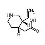 CAS#: 27954-14-9， [(3R,4S)-3-Vinyl-4-Piperidinyl]Acetic Acid
