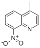 structure of CAS# 2801-29-8, 4-Methyl-8-Nitro-Quinoline;4-Methyl-8-Nitro-Quinoline;Lepidine, 8-Nitro- (8Ci);Nsc 120755