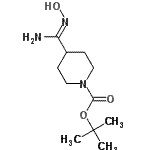 结构式 CAS# 280110-63-6, 2-甲基-2-丙基4-(N-羟基甲脒基)-1-哌啶羧酸酯