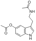 结构式 CAS# 28026-16-6, N-[2-[5-(乙酰氧基)-1H-吲哚-3-基]乙基]-乙酰胺