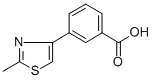 structure of CAS# 28077-41-0, 3-(2-Methyl-4-Thiazolyl)-Benzoic Acid;3-(2-METHYL-1,3-THIAZOL-4-YL)BENZOIC ACID