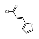 结构式 CAS# 28424-61-5, (2E)-3-(2-噻吩基)丙烯酰氯