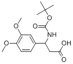 结构式 CAS# 284492-37-1, 3-叔丁氧羰基氨基-3-(3,4-二甲氧基-苯基)-丙酸