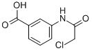 structure of CAS# 28547-08-2, 3-(2-Chloro-Acetylamino)-Benzoic Acid;3-[(2-Chloro-1-Oxoethyl)Amino]Benzoate;3-(2-Chloroethanoylamino)Benzoate;Zinc02774247