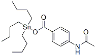 structure of CAS# 2857-03-6, [(4-Acetylaminobenzoyl)Oxy]Tributylstannane;4-Acetamidobenzoic Acid Tributylstannyl Ester;Tributyltin P-Acetamidobenzoate;Stannane, ((P-Acetamidobenzoyl)Oxy)Tributyl-