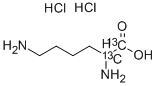 structure of CAS# 286437-16-9, DL-Lysine-1,2-13C2 Dihydrochloride